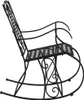 vidaXL Schaukelstuhl 84 cm Schwarz Stahl Produktbild-Vorschau 4
