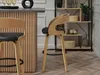 Eleganckie krzesło barowe ROMINA - dąb / czarny Podgląd zdjęcia produktu 13