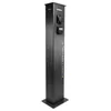 A black electric vehicle charging station pedestal with a charging port and display screen. Náhled obrázku produktu