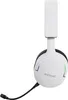 A white gaming headset with a microphone is shown against a white background. Produktbild-Vorschau