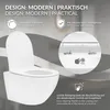 LuxeBath Spülrandloses Wand Hänge-WC, Weiß, lang, Produktbild-Vorschau 3