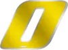 Autocollant numéro de course pour moto "0" jaune 27 x 37 mm Voir les images du produit 1