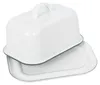 1x Grün 18.5cm x 10cm Weiß Emaille-Butterdose mit Deckel - Produktbild-Vorschau 1