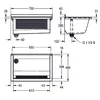 Lavabo KWC AR, SIRIUS, acciaio inox, 700x328x460 mm, Anteprima dell’immagine prodotto 2