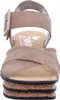 Rieker Damen-Wedges-Sandalette mit Keilabsatz Beige-Braun, Produktbild-Vorschau 23