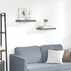 vidaXL Schweberegale 2 Stk. Hochglanz-Grau 40x23x3,8 cm MDF Produktbild-Vorschau 2