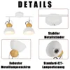 ZMH faretto da soffitto bianco vintage 2 fiamme faretto Anteprima dell’immagine prodotto 9