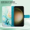 Galaxy S24 Ultra Hülle, Marmor Motiv Kunstleder Tasche Produktbild-Vorschau 4