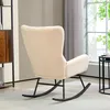 HOMCOM Fauteuil à bascule, chaise à bascule, avec assise de Voir les images du produit 7
