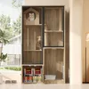 Flieks kattenhuis, kattenvilla met krabpaal, kattenkooi, Productafbeelding-voorbeeld 3