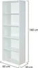 Bücherregal mit 5 Ebenen aus weißem Laminat Produktbild-Vorschau 2