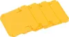 A yellow plastic organizer box with multiple compartments, shown from a diagonal angle against a white background. Voir les images du produit