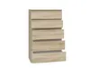 A chest of drawers with a wood grain finish. Produktbild-Vorschau