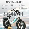 E-Bike Cityrad OT08 herren Elektrofahrrad 20× 4.0 Zoll 18AH Produktbild-Vorschau 4