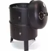 A black smoker grill with its lid open, shown on a white background. Produktbild-Vorschau