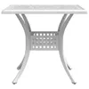 vidaXL Tavolo da giardino bianco 80x80x75 cm in fusione di Anteprima dell’immagine prodotto 6