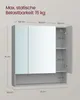 VASAGLE Badezimmerschrank mit 3 Türen, Spiegelschrank, Produktbild-Vorschau 9