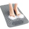 Šedá koupelnová rohož z PVC, 69 × 36 cm, s přísavkami, Náhled obrázku produktu 1