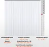 A diagram showing the specifications of a PVC strip curtain. Anteprima dell’immagine prodotto