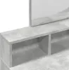 A close-up view of a concrete-effect vanity table with a mirror. Podgląd zdjęcia produktu