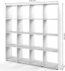 A white, multi-compartment shelving unit shown from the front. Náhled obrázku produktu