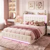 OYAJIA Polsterbett Doppelbett 90×200 mit Led Kopfteil und Produktbild-Vorschau 12