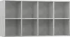 vidaXL Libreria/credenza Grigio cemento 66×30×130 cm Anteprima dell’immagine prodotto 15