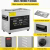 Collage of images showing features of an ultrasonic cleaner. Voir les images du produit