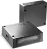 Two black subwoofers are shown from a diagonal angle against a white background. Produktbild-Vorschau