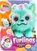 The image shows the packaging of a Furling toy, Finley, with promotional text and images of children interacting with the toy. Produktbild-Vorschau