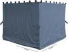 4 Seitenteile für Pavillon Paris 3x3m Seitenwand Platingrau Produktbild-Vorschau 1