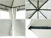 Pergola HWC-J63, pawilon ogrodowy ze ścianą boczną, 3x3m ~ Podgląd zdjęcia produktu 6