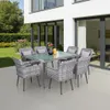 Gartenmöbel Essgruppe Sitzgruppe Outdoor QUITO grau Produktbild-Vorschau 1