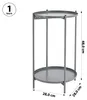 Beistelltisch 'Double' grau Eisen 28x48cm 2 Ablagen Produktbild-Vorschau 2