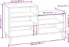 vidaXL Věšák na boty černý 102x36x60 cm Dřevěný materiál Náhled obrázku produktu 8