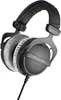 A studio shot of a pair of black and gray over-ear headphones. Produktbild-Vorschau