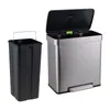 SVITA LT2X30 Mülleimer 60l Treteimer 2 Fächer mit Deckel Produktbild-Vorschau 2