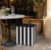 Quadratischer Sitzpouf Schwarz Gestreift – Bequemer Hocker Produktbild-Vorschau 6