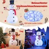 COSTWAY 184 cm LED-sneeuwpop, kerstfiguur met zwarte hoed Productafbeelding-voorbeeld 4
