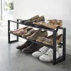 Yamazaki Schuhregal mit 2 Ablagen schwarz ausziehbar Produktbild-Vorschau 1