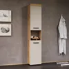 trendteam Bad Ivrea Hochschrank, Evoke Oak Melamin/Kaschmir Produktbild-Vorschau 3