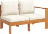 Design Gartensofa mit 1 Armlehne 2-Sitzer Massivholz Produktbild-Vorschau 2