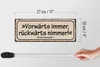 Holzschild Spruch 27x10cm vorwärts immer rückwärts nimmer Produktbild-Vorschau 6