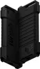 A black external SSD enclosure with a textured surface. Produktbild-Vorschau