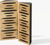 Two acoustic corner bass traps with a wooden front and black interior, shown against a white background. Podgląd zdjęcia produktu
