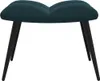 vidaXL Fauteuil relax avec pouf Bleu velours Voir les images du produit 16