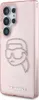 A pink phone case with a Karl Lagerfeld K head design made of rhinestones. Produktbild-Vorschau
