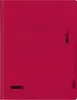 A red folder with horizontal lines. Voir les images du produit