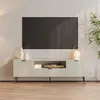 TV skříňka "Nand" se zásuvkou a 2 žebrovanými dvířky 160 x Náhled obrázku produktu 2