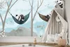 Muralo Selbstklebende Fototapete für Kinder PANDAS Pflanzen Produktbild-Vorschau 6